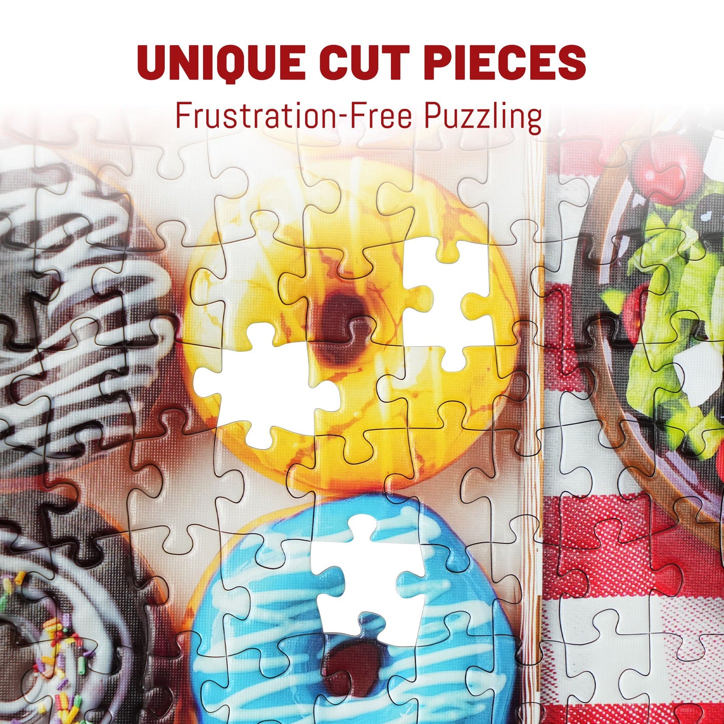 BenBen 1000 Pieces Puzzles For Adults, Picnic Party Time, Challenging Jigsaw Puzzle with Letters on Back