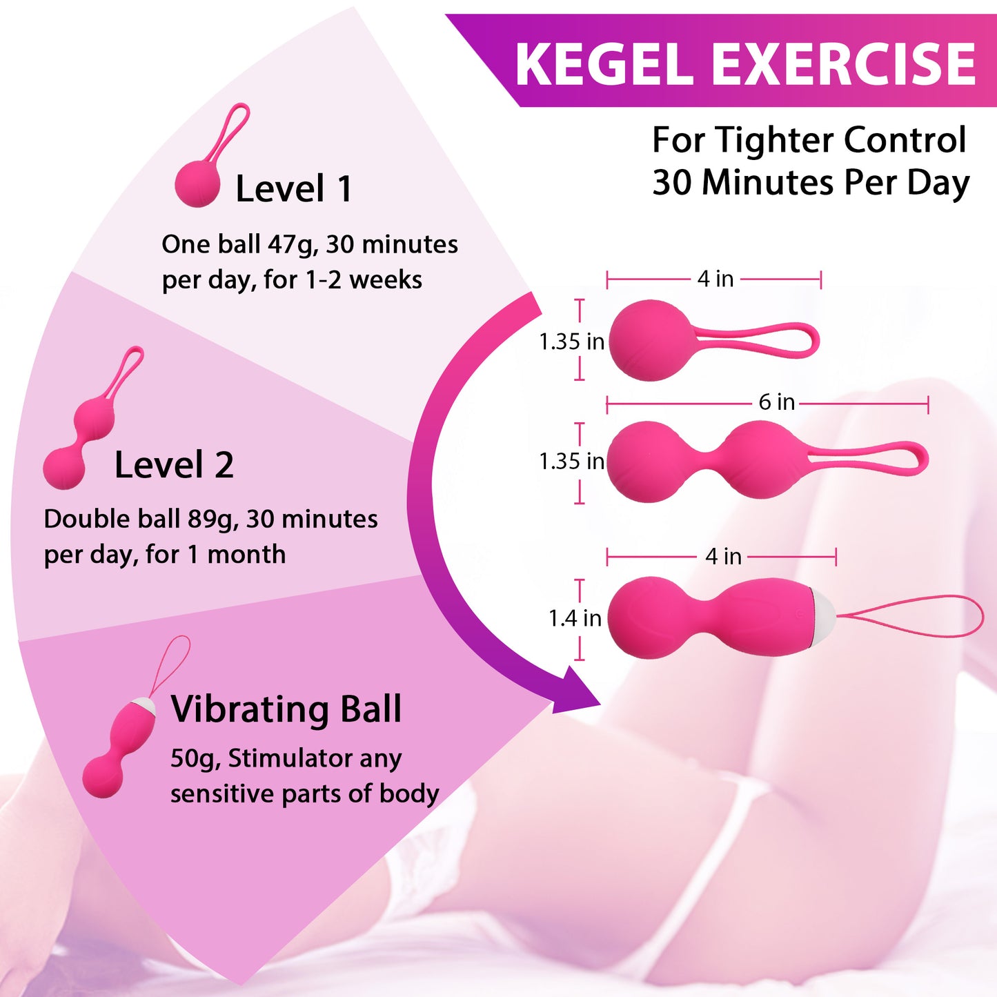 LotFancy Kegel Balls Exercise, Ben Wa Balls for Women Bladder Control & Pelvic Floor Exercises