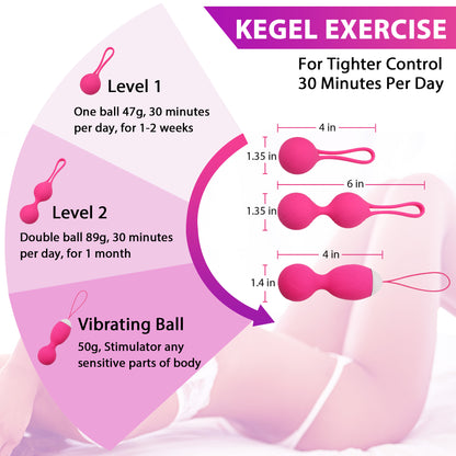 LotFancy Kegel Balls Exercise, Ben Wa Balls for Women Bladder Control & Pelvic Floor Exercises