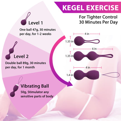 LotFancy Kegel Balls Exercise, Ben Wa Balls for Women Bladder Control & Pelvic Floor Exercises