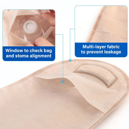 LotFancy Colostomy Bags, 10Pcs One Piece Drainable Pouches for Ostomy Colostomy Ileostomy Stoma Care