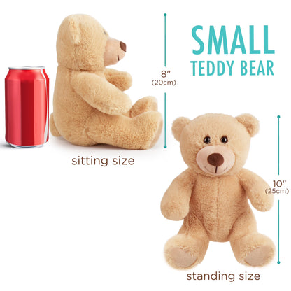 LotFancy Teddy Bear Stuffed Animal, 5 Pack 10 in Bulk Plush Bear Gifts for Kids, Boys, Girls