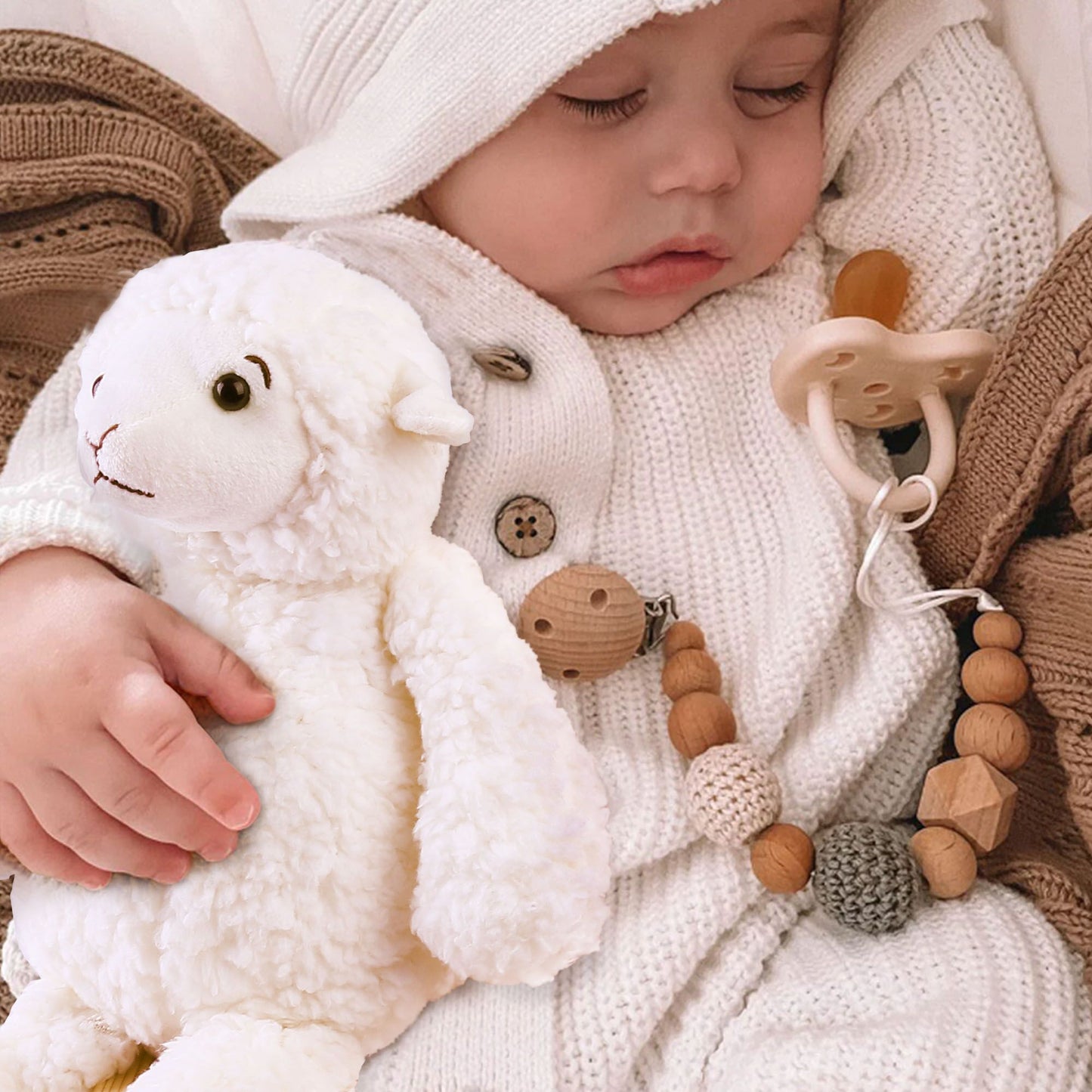 LotFancy 12 in Sheep Stuffed Animal, Cuddly Lamb Plush Toy Gift for Kids Gilrs