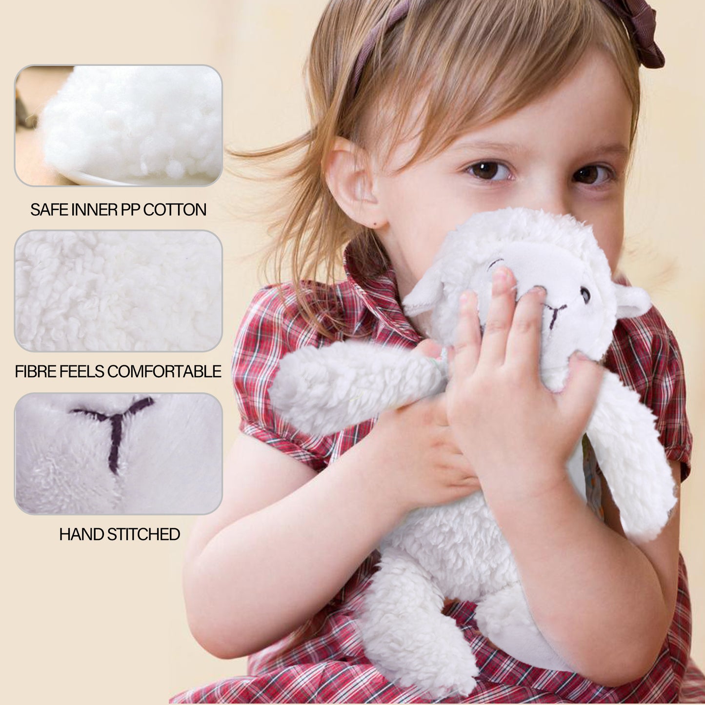 LotFancy 12 in Sheep Stuffed Animal, Cuddly Lamb Plush Toy Gift for Kids Gilrs