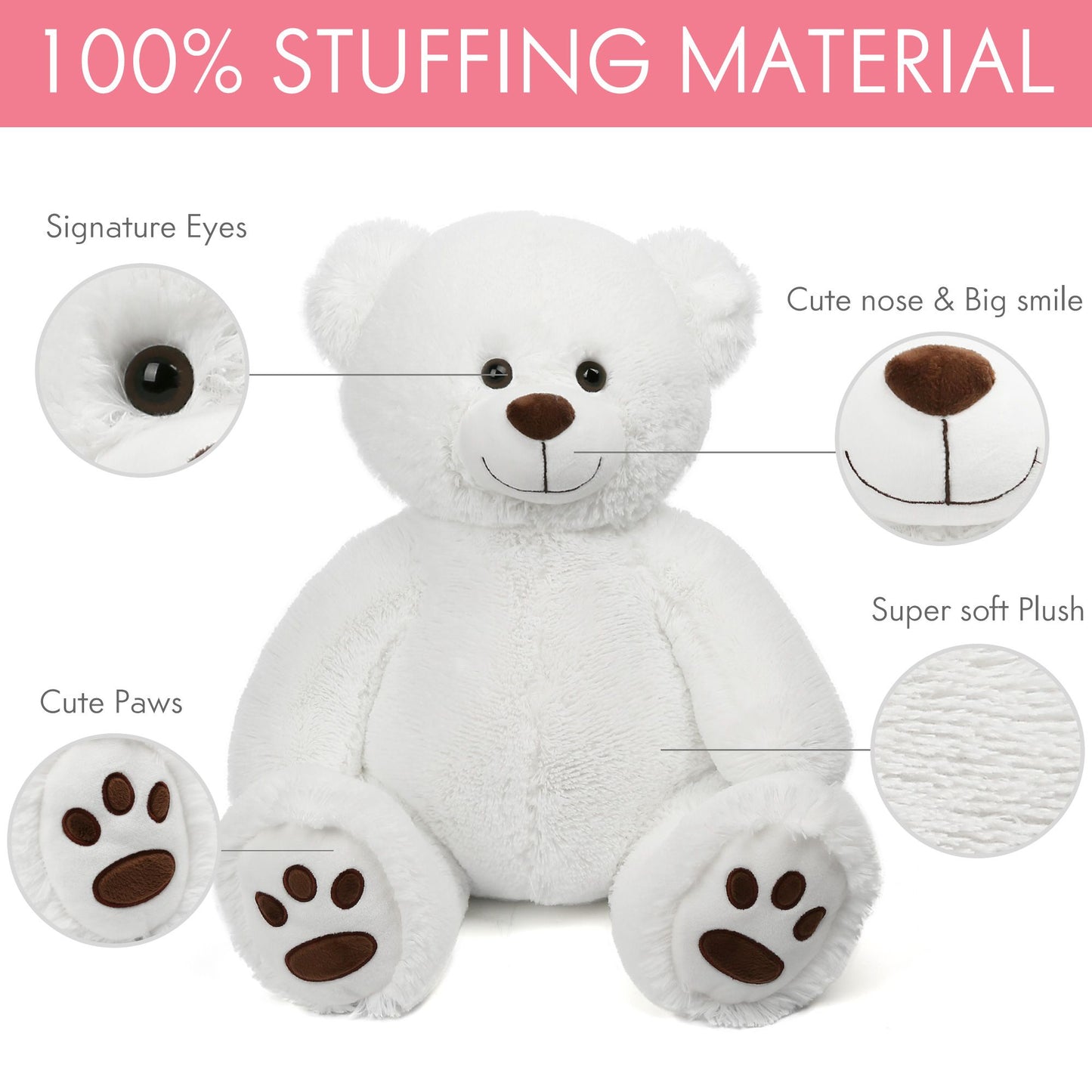 LotFancy Teddy Bear Plush Toys Stuffed Animals