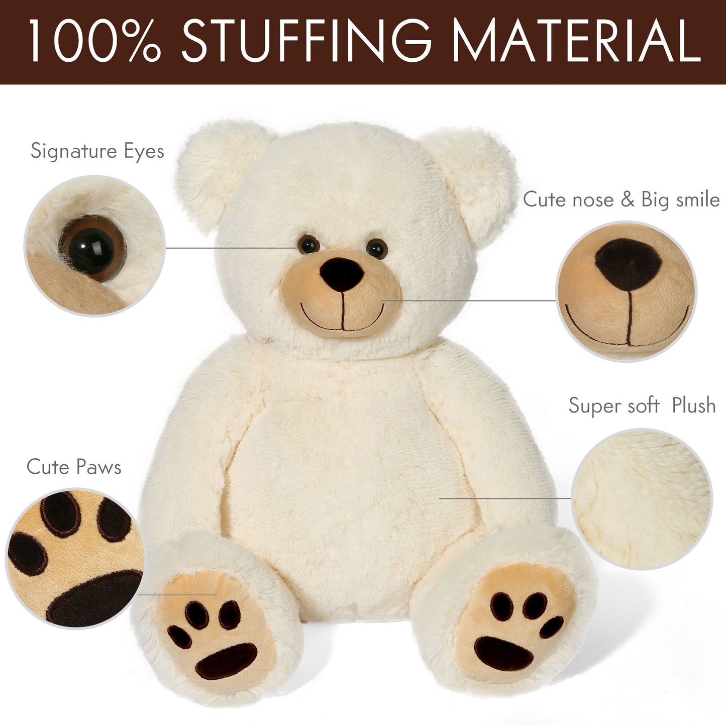 LotFancy Teddy Bear Plush Toys Stuffed Animals