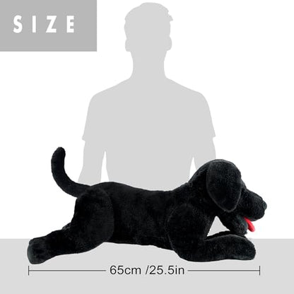 LotFancy Dog Stuffed Animal, 26 inch Black Lab Plush Dog, Realistic Stuffed Dog, Puppy Plush Toy for Kids