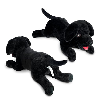 LotFancy Dog Stuffed Animal, 21 inch Black Labrador Retriever Dog Plush Toy, Realistic, Cute Plushies Gifts