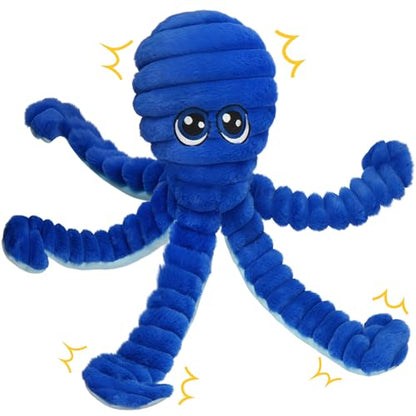 Prime Pets 27" Extra Large Octopus Dog Toy, Crinkle Squeaky Dog Toy for Small Medium Large Dogs
