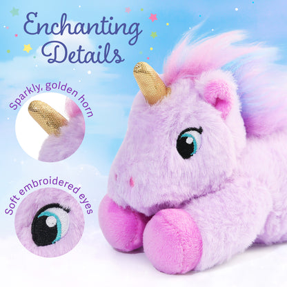 BenBen Unicorn Stuffed Animal 7 in, Soft Purple Unicorn Plush Toy, Cute Birthday Gifts for Girls&Boys, Kids