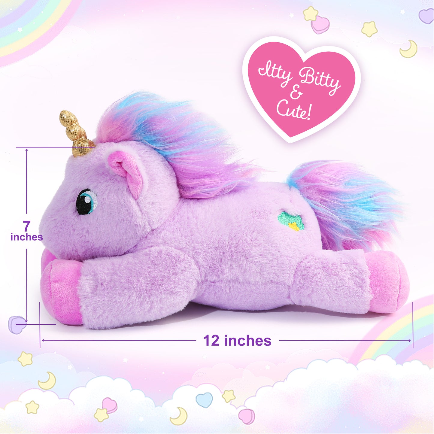 BenBen Unicorn Stuffed Animal, Soft Cute Unicorn Toy Gifts for Baby Girls Kids