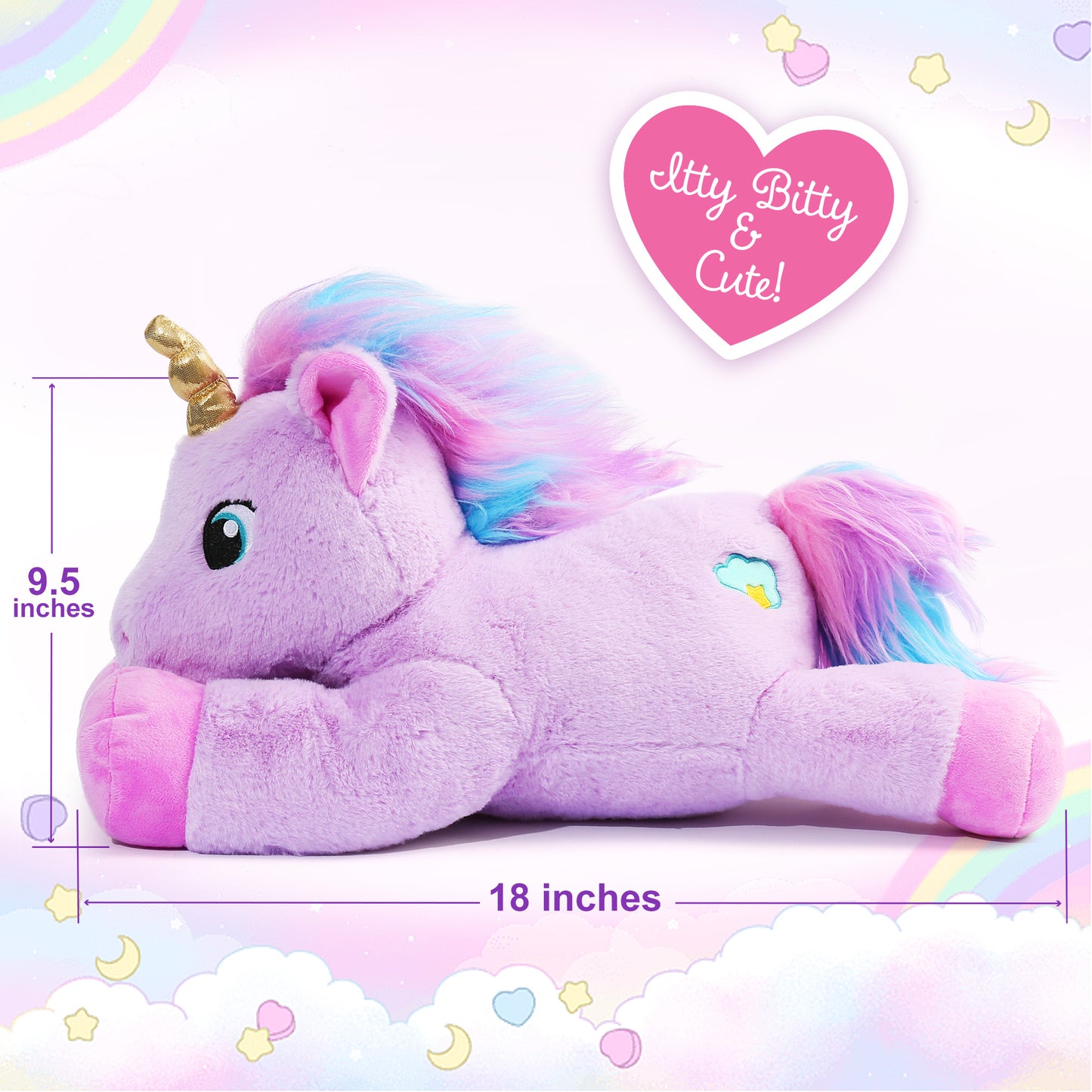 BenBen Unicorn Stuffed Animal, Soft Cute Unicorn Toy Gifts for Baby Girls Kids