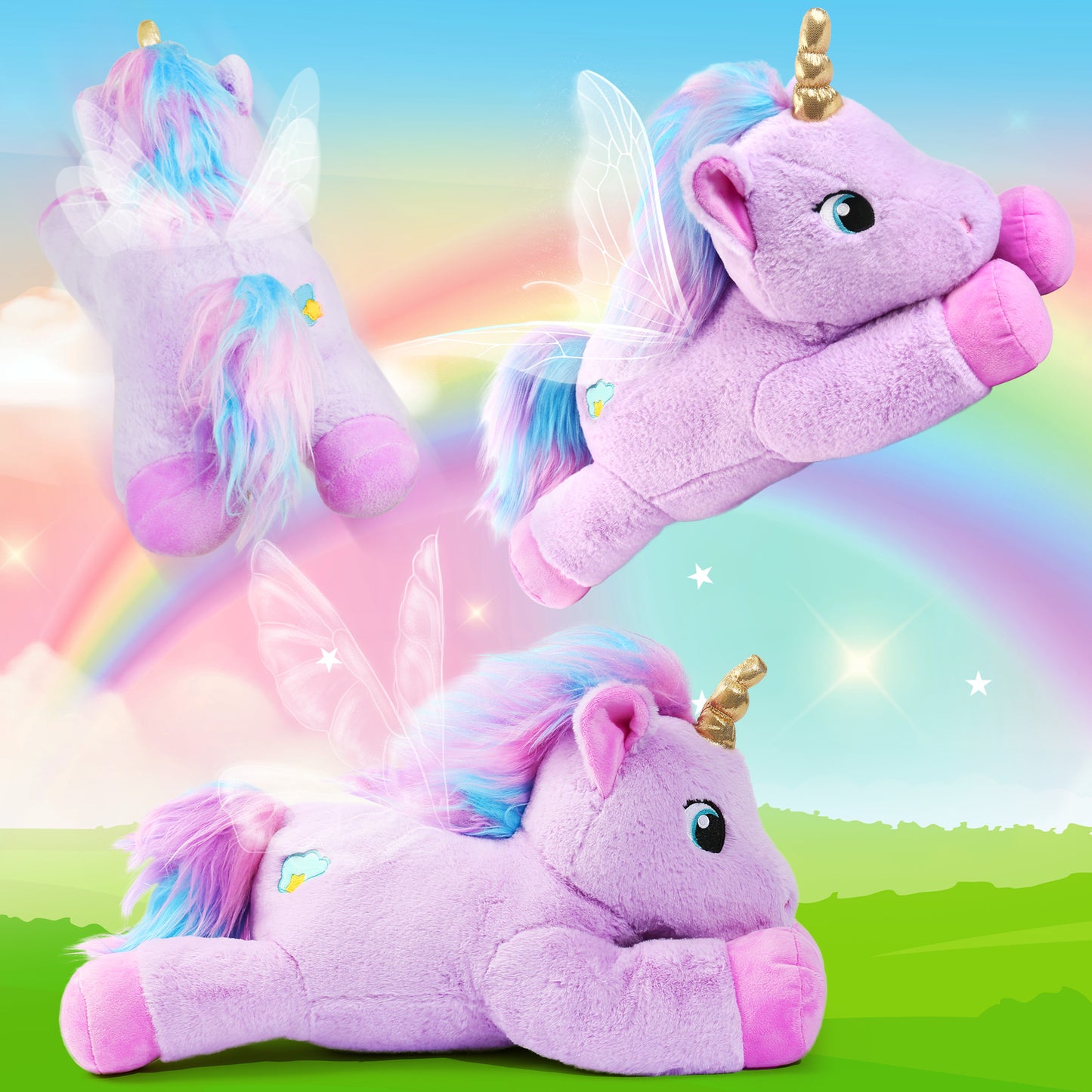 BenBen Unicorn Stuffed Animal, Soft Cute Unicorn Toy Gifts for Baby Girls Kids