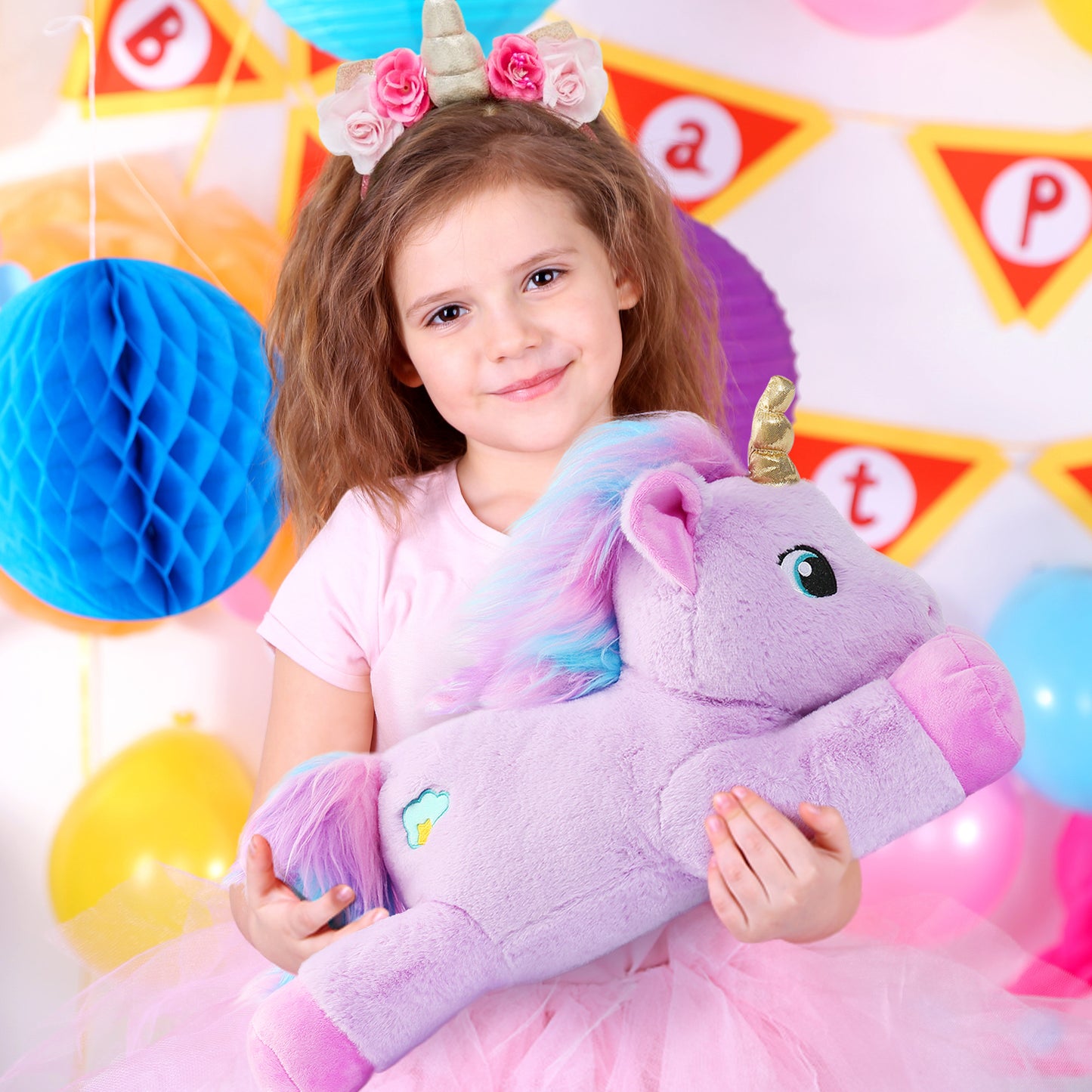 BenBen Unicorn Stuffed Animal, Soft Cute Unicorn Toy Gifts for Baby Girls Kids