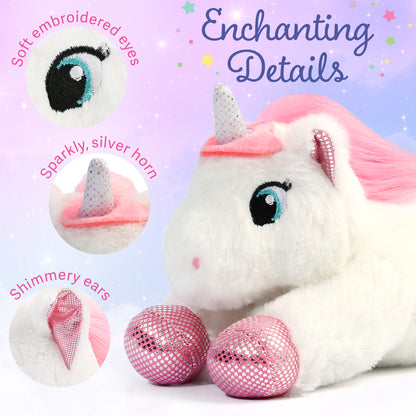 BenBen Unicorn Stuffed Animal, Soft Cute Unicorn Toy Gifts for Baby Girls Kids