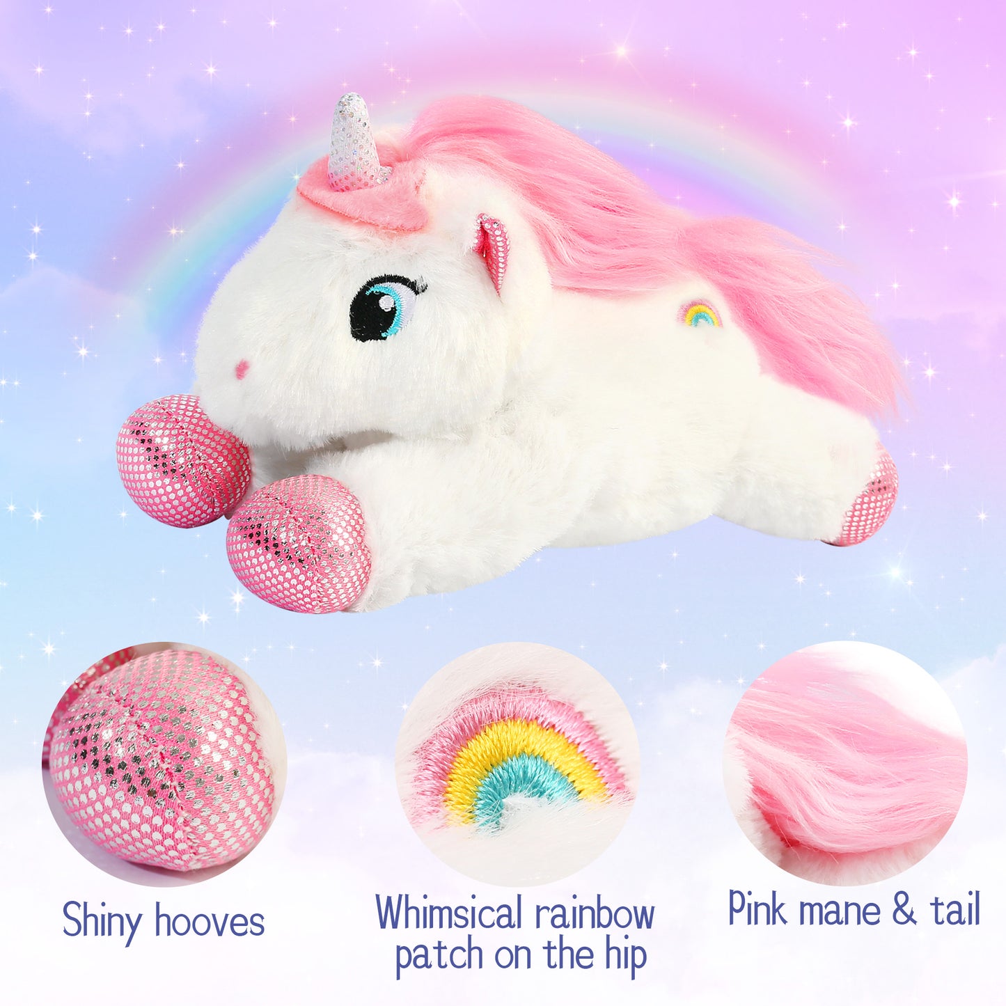 BenBen Unicorn Stuffed Animal, Soft Cute Unicorn Toy Gifts for Baby Girls Kids