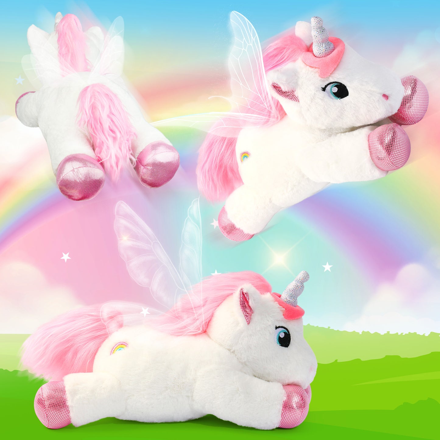 BenBen Unicorn Stuffed Animal, Soft Cute Unicorn Toy Gifts for Baby Girls Kids