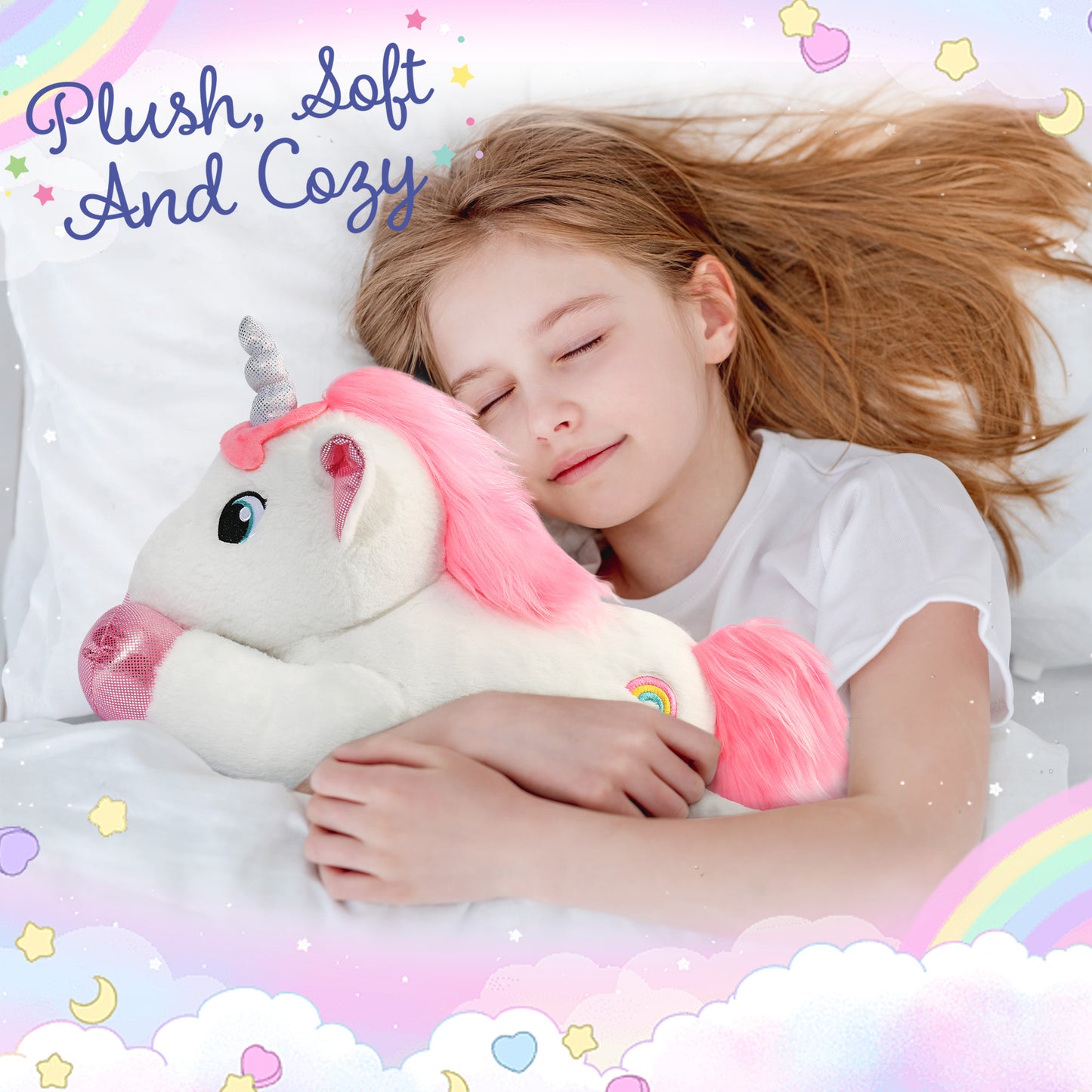 BenBen Unicorn Stuffed Animal, Soft Cute Unicorn Toy Gifts for Baby Girls Kids