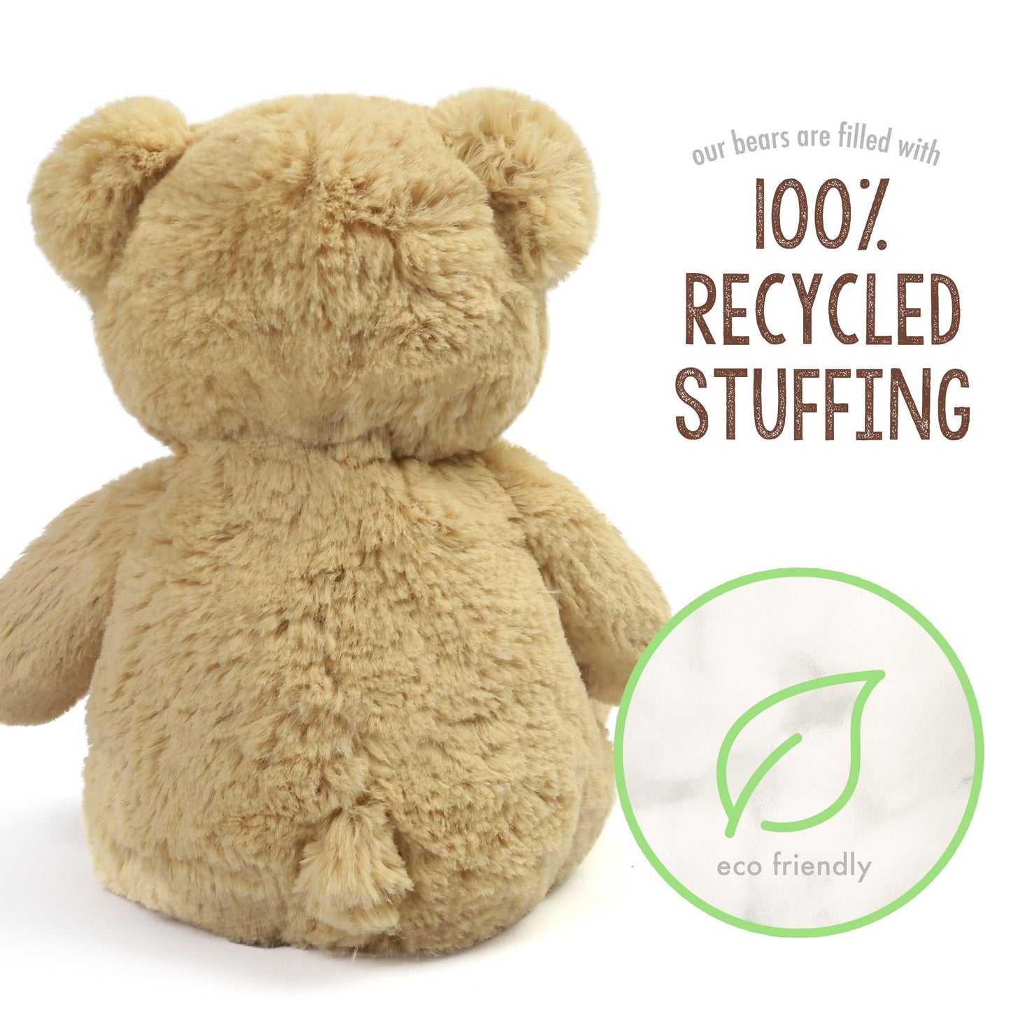 LotFancy Teddy Bear Stuffed Animals, Soft Plush Bear with Footprints, 10 in Plush Toy Gifts for Kids Girls