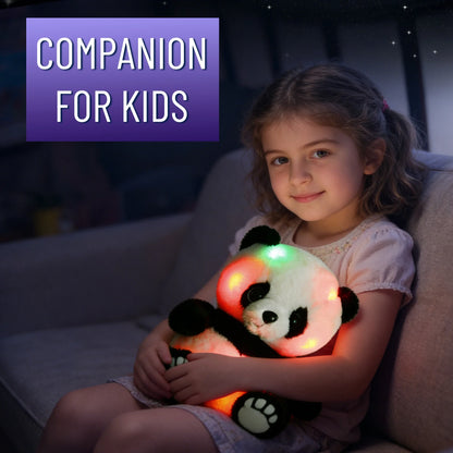 LotFancy Light Up Panda Stuffed Animal, 12 in Panda Bear Plush Toy Gift for Girls, Boys, Kids