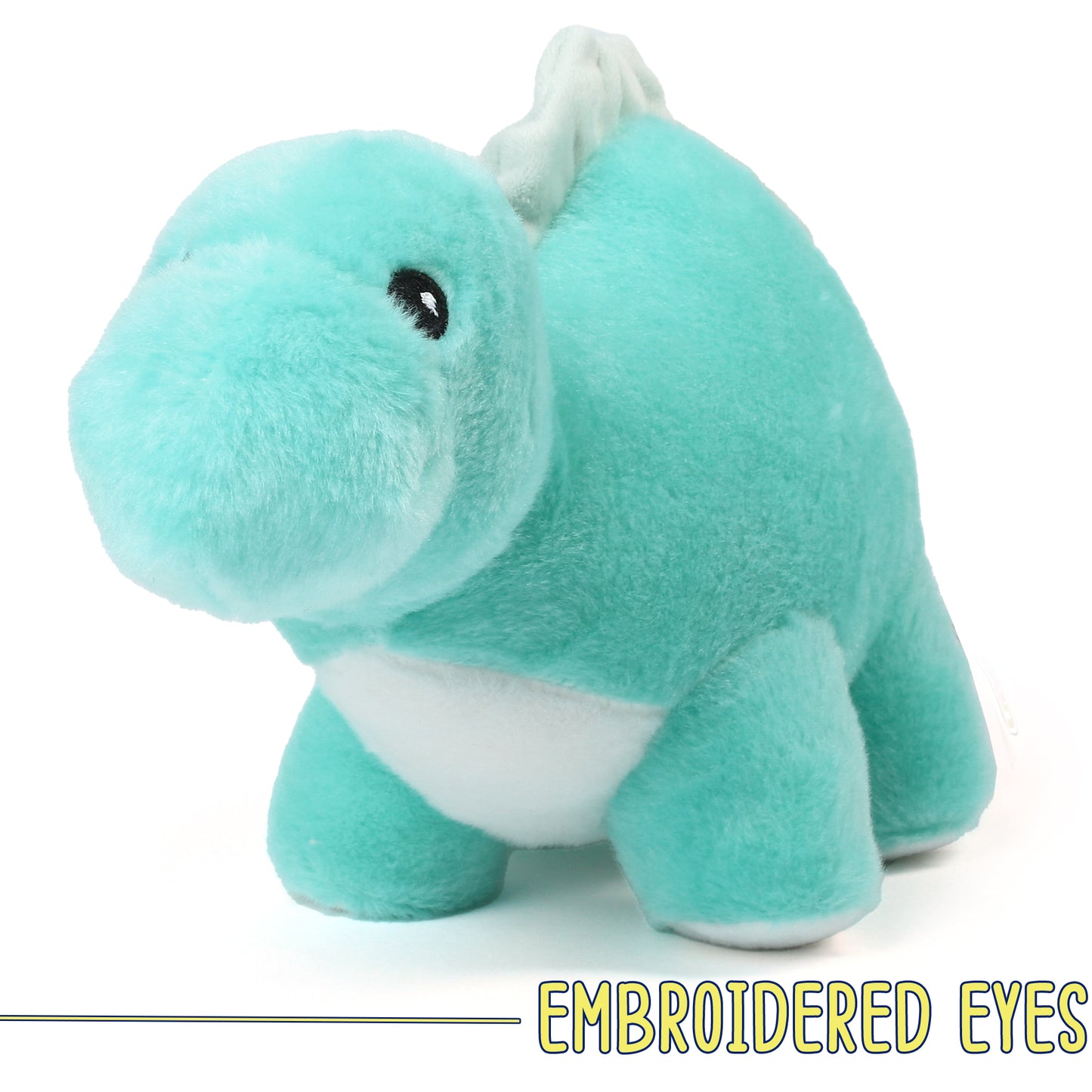 BenBen Dinosaur Stuffed Animal, 13" Dino Plush Toys for Kids, Stegosaurs, Blue