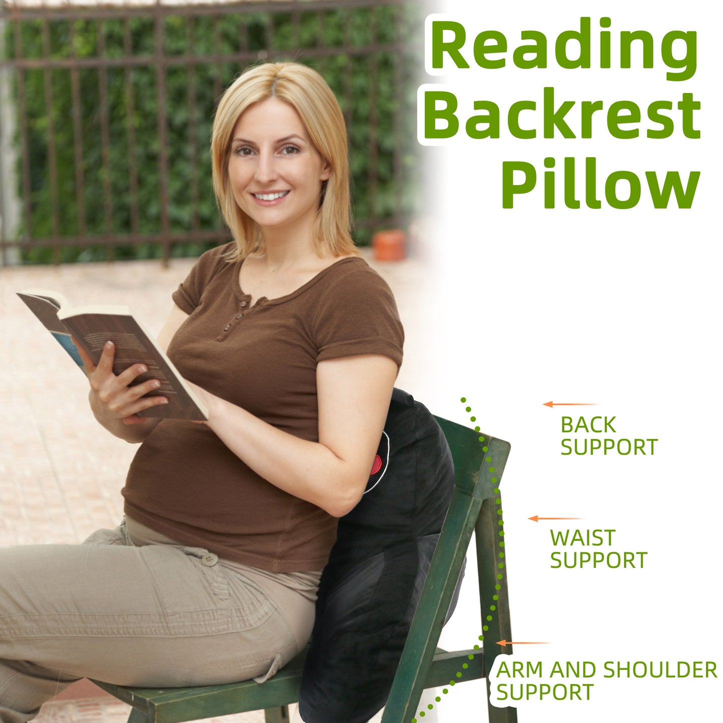 BenBen Reading Pillow for Teens, Kids, Adults, Video Game Controller, Backrest Pillow with Arms WMT