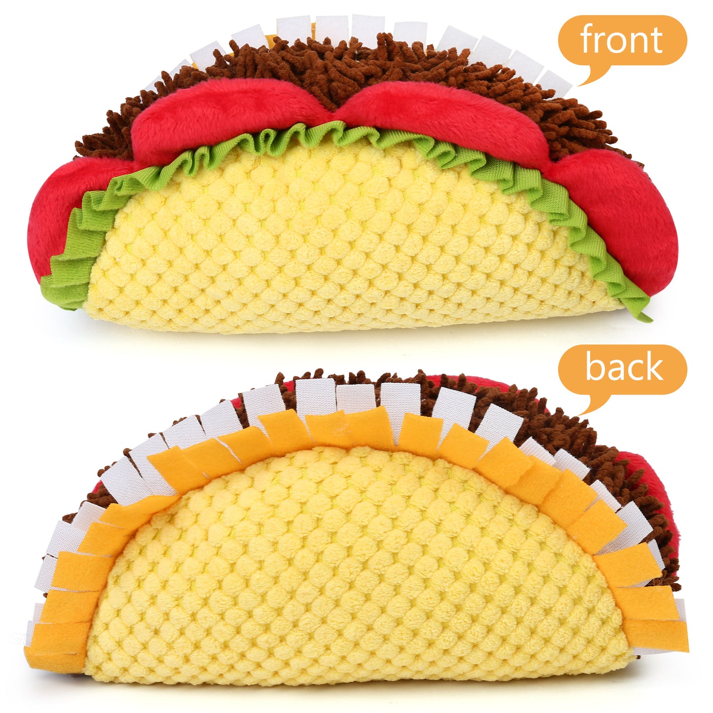 Prime Pets Plush Taco Dog Toy, Dog Squeaky Toys, Food Shaped Pet Toy for Small Medium Chy Large Dogs (Copy)