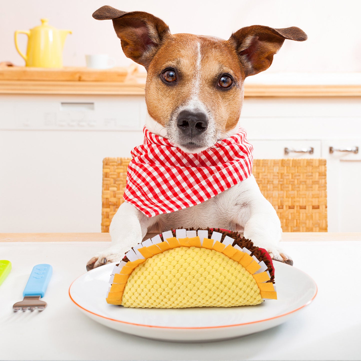 Prime Pets Plush Taco Dog Toy, Dog Squeaky Toys, Food Shaped Pet Toy for Small Medium Chy Large Dogs (Copy)