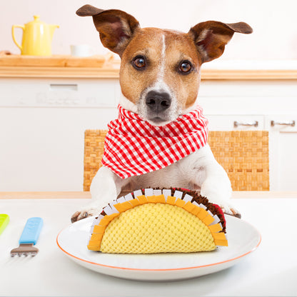 Prime Pets Plush Taco Dog Toy, Dog Squeaky Toys, Food Shaped Pet Toy for Small Medium Chy Large Dogs (Copy)