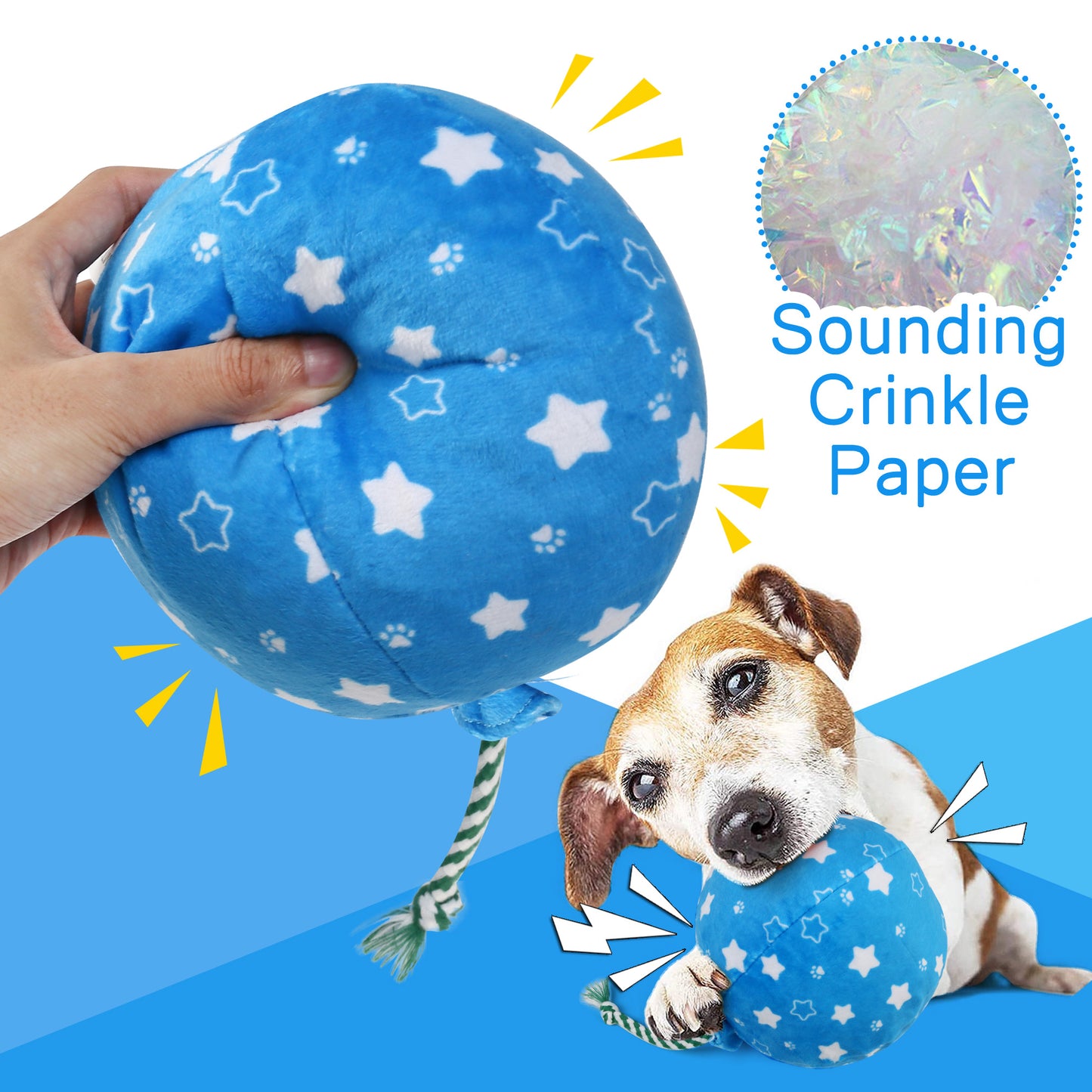 Prime Pets Dog Birthday Toys, Plush Dog Crinkle Squeaky Toys, Dog Birthday Party Supplies, Dog Chew Toys for Small Medium Dogs