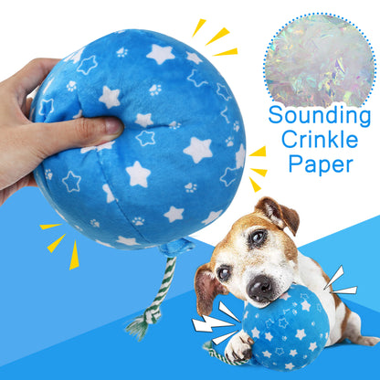 Prime Pets Dog Birthday Toys, Plush Dog Crinkle Squeaky Toys, Dog Birthday Party Supplies, Dog Chew Toys for Small Medium Dogs