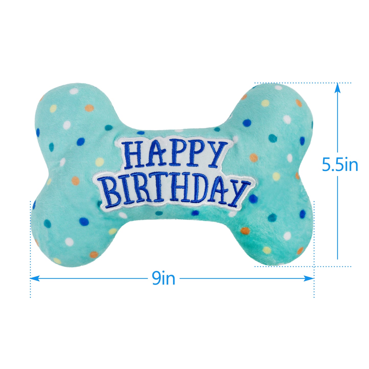 Prime Pets Dog Birthday Toys, Plush Dog Crinkle Squeaky Toys, Dog Birthday Party Supplies, Dog Chew Toys for Small Medium Dogs