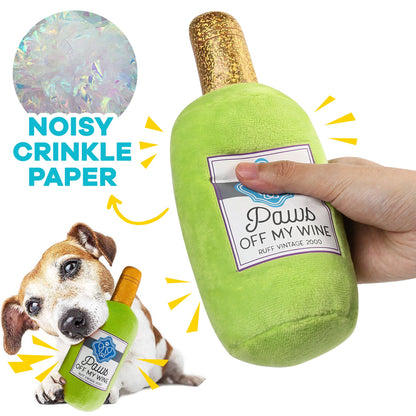 Prime Pets Dog Toys, 3 Pack Plush Squeaky Dog Beer Toy, Funny Cute Dog Gift for Dog Birthday