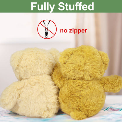 LotFancy Teddy Bear Stuffed Animal, 6 Pack 10 in Bulk Plush Bear Toy Gifts for Kids Baby Toddlers