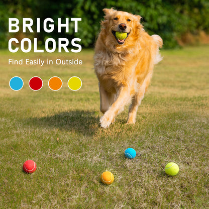 Prime Pets Tennis Balls for Dogs,  Squeaky Dog Toy for Medium and Large Dogs