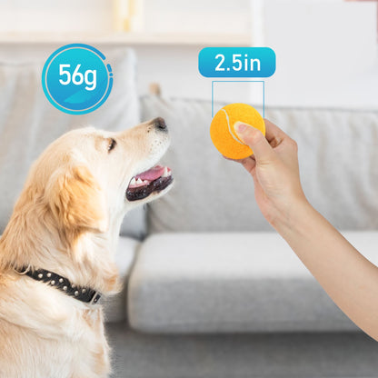 Prime Pets Tennis Balls for Dogs, 3Pc 2.5'' Dog Squeaky Balls, Puppy Chew Toys, Orange WMT