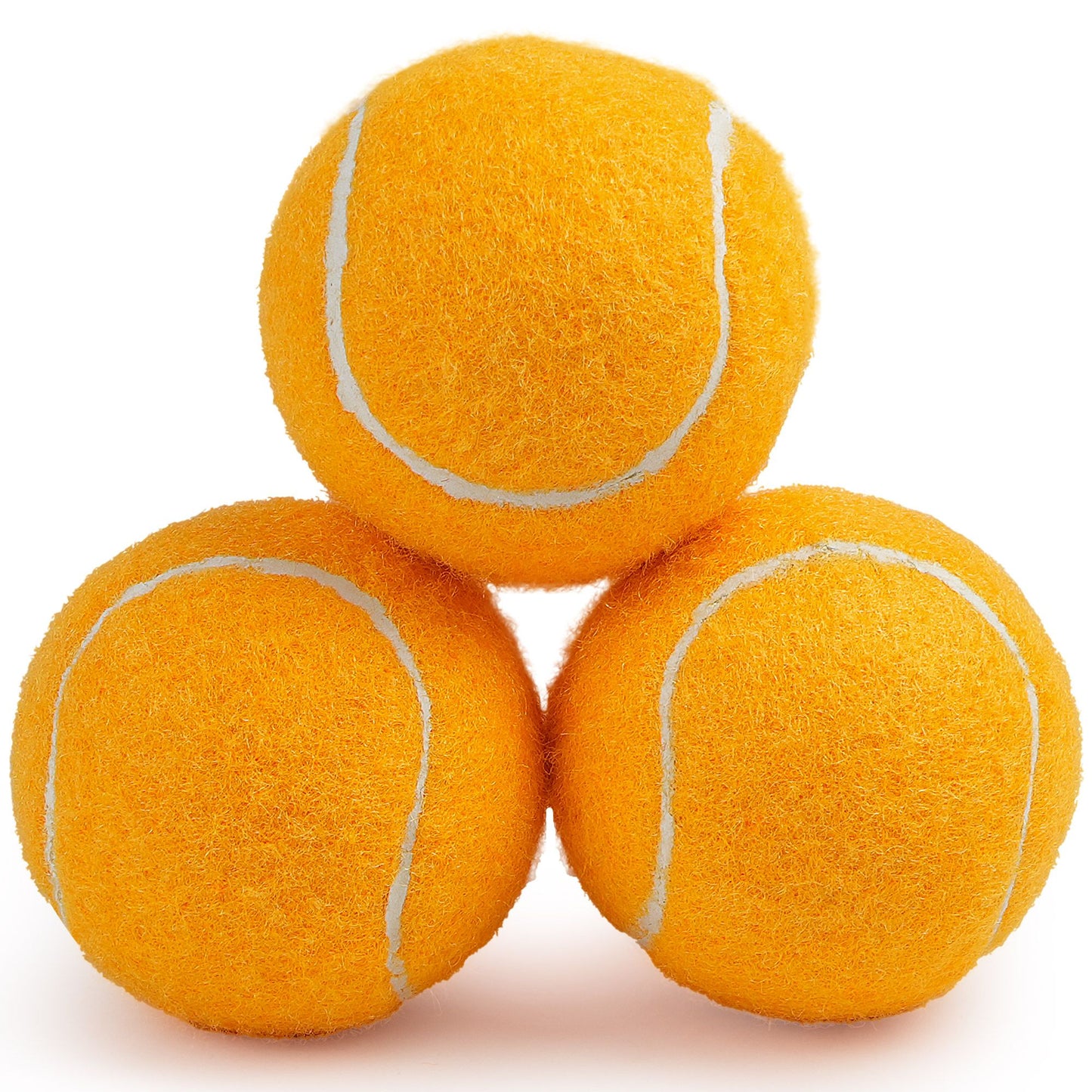 Prime Pets Tennis Balls for Dogs, 3Pc 2.5'' Dog Squeaky Balls, Puppy Chew Toys, Orange WMT