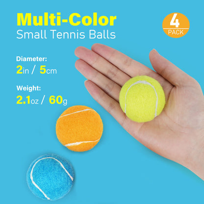 Prime Pets Tennis Balls for Dogs, 6Pack 2.5 in Tennis Ball with Squeaker for Pet Dog, 2Yellow + 2Light Blue + 2Orange