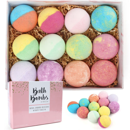 LotFancy Bath Bombs for Women, Natural Bath Bombs, Shea Butter, Rich in Essential Oil. Fizzy SPA Bath Bombs Gifts Set for Her/Him, Wife, Girlfriend, Mother’s Day, Birthday, Christmas Gift