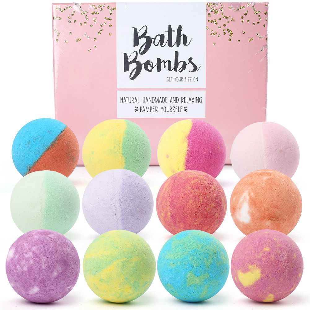 LotFancy Bath Bombs for Women, Natural Bath Bombs, Shea Butter, Rich in Essential Oil. Fizzy SPA Bath Bombs Gifts Set for Her/Him, Wife, Girlfriend, Mother’s Day, Birthday, Christmas Gift