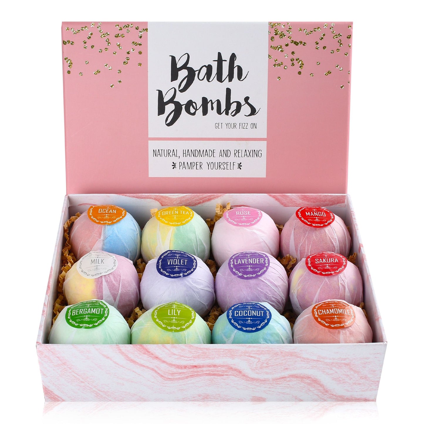 LotFancy Bath Bombs for Women, Natural Bath Bombs, Shea Butter, Rich in Essential Oil. Fizzy SPA Bath Bombs Gifts Set for Her/Him, Wife, Girlfriend, Mother’s Day, Birthday, Christmas Gift