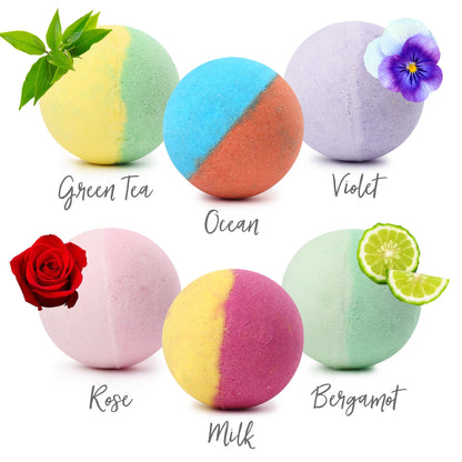 LotFancy Bath Bombs for Women, Natural Bath Bombs, Shea Butter, Rich in Essential Oil. Fizzy SPA Bath Bombs Gifts Set for Her/Him, Wife, Girlfriend, Mother’s Day, Birthday, Christmas Gift