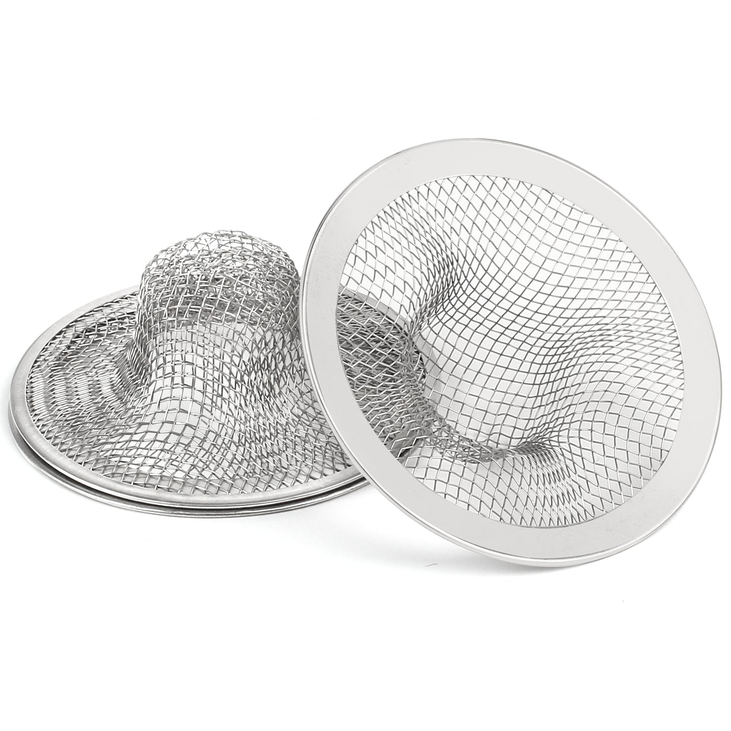 LotFancy 30 Pcs Bathroom Sink Strainer, 2.75 in Mesh Drain Strainer, Silver