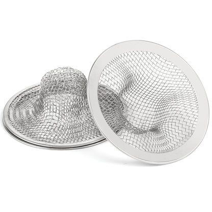 LotFancy 30 Pcs Bathroom Sink Strainer, 2.75 in Mesh Drain Strainer, Silver