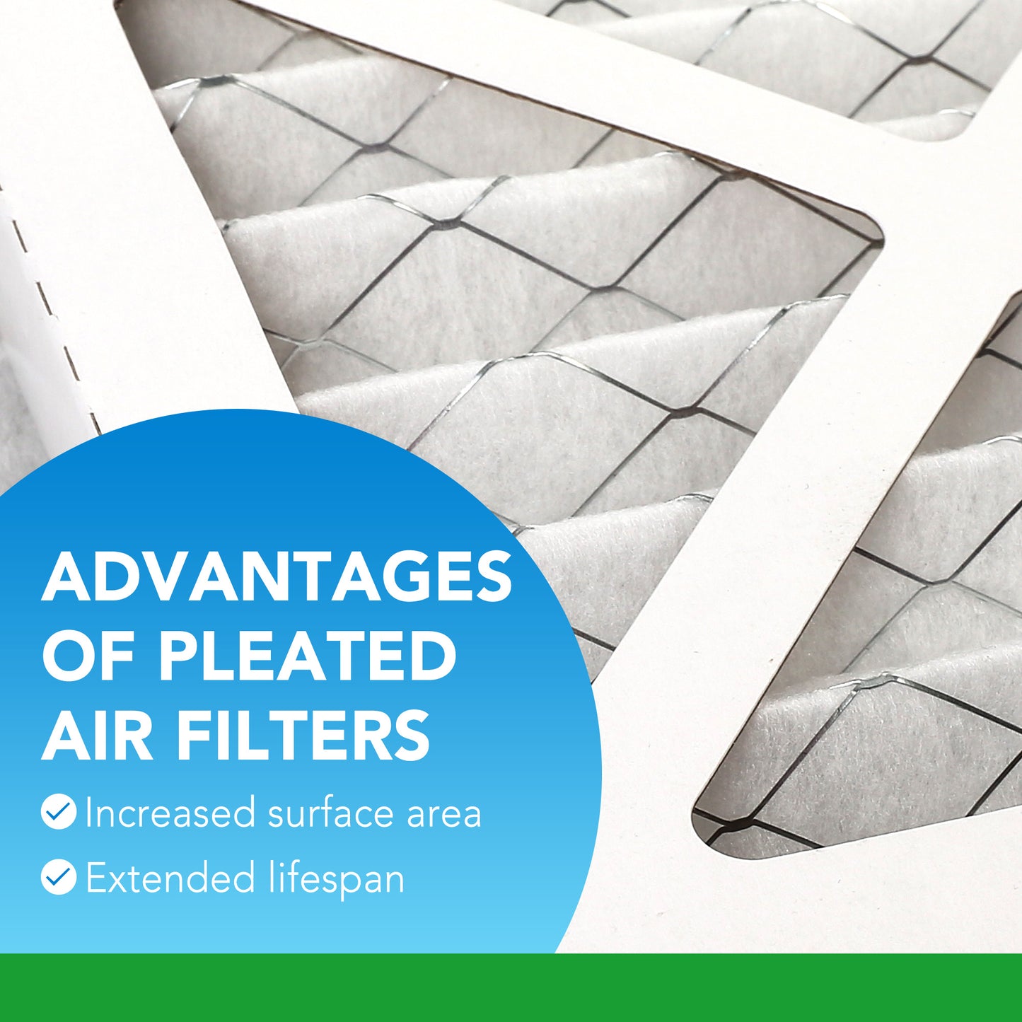 LotFancy 16x25x1 Air Filters, 4 Pack, MERV 8 Pleated HVAC AC Furnace Filters