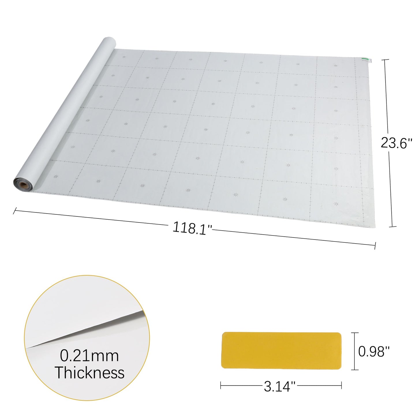 LotFancy Removable Marble Wallpaper, 23.6 x 118 in, Glossy Peel and Stick Contact Paper Wall Stickers