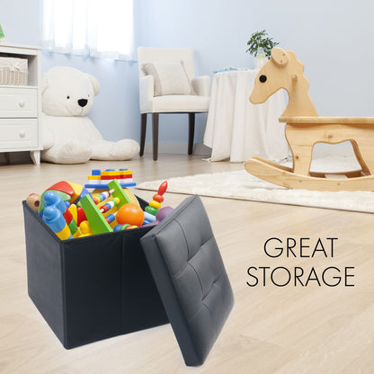 LotFancy Storage Ottoman Cube Bench