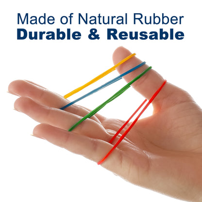 LotFancy 600Pcs Colored Rubber Bands for Office Supplies, Tie Dye, Size 16 (2 1/2" x 1/16")