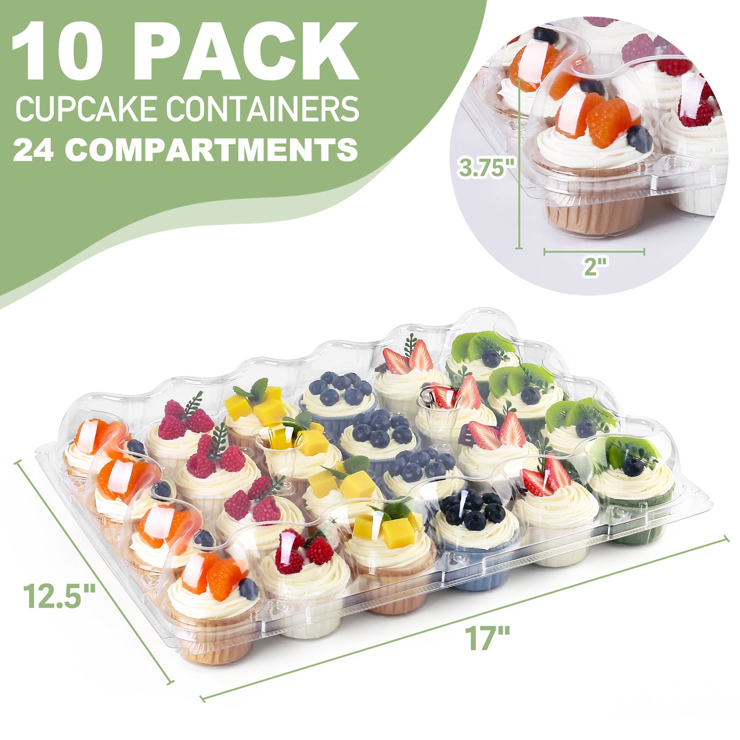 LotFancy 24 Count Cupcake Containers