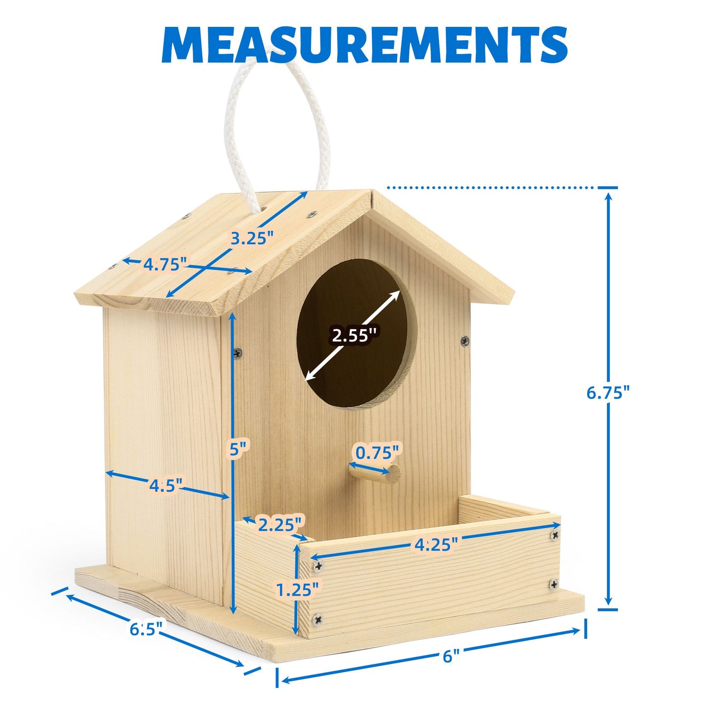 LotFancy Bird House Kit, DIY Wooden Birdhouse Kits, Bulk Arts and Crafts Painting Kits for Kids and Adults to Build and Paint, Including Paints & Brushes